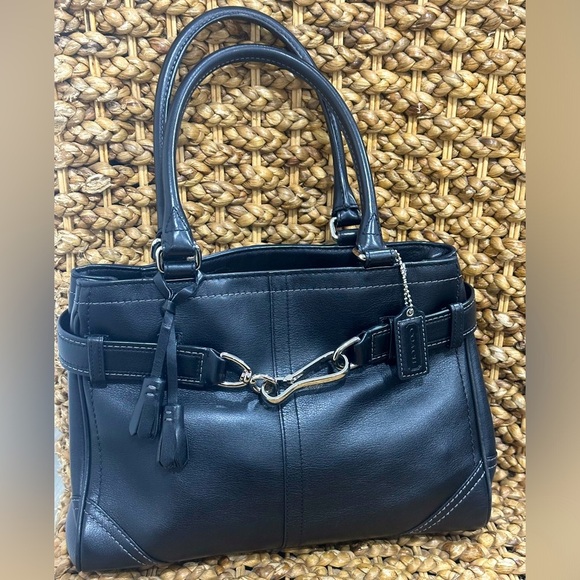 Coach Hampton Leather Satchel - Picture 1 of 14